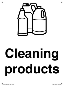 Dementia Cleaning products sign